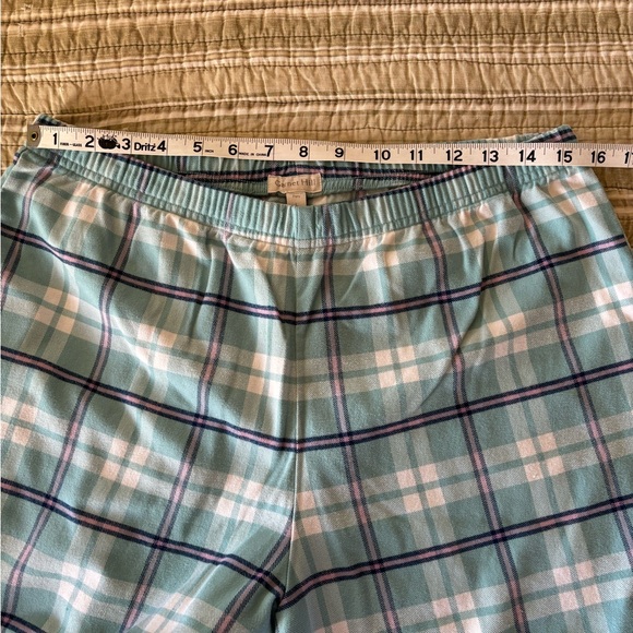 Garnett Hill Blue Plaid Flannel PJ Bottom’s, Women’s Large - Picture 5 of 5